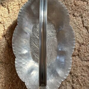 Continental Hand Wrought Crysanthemum Hammered Aluminum Basket #672